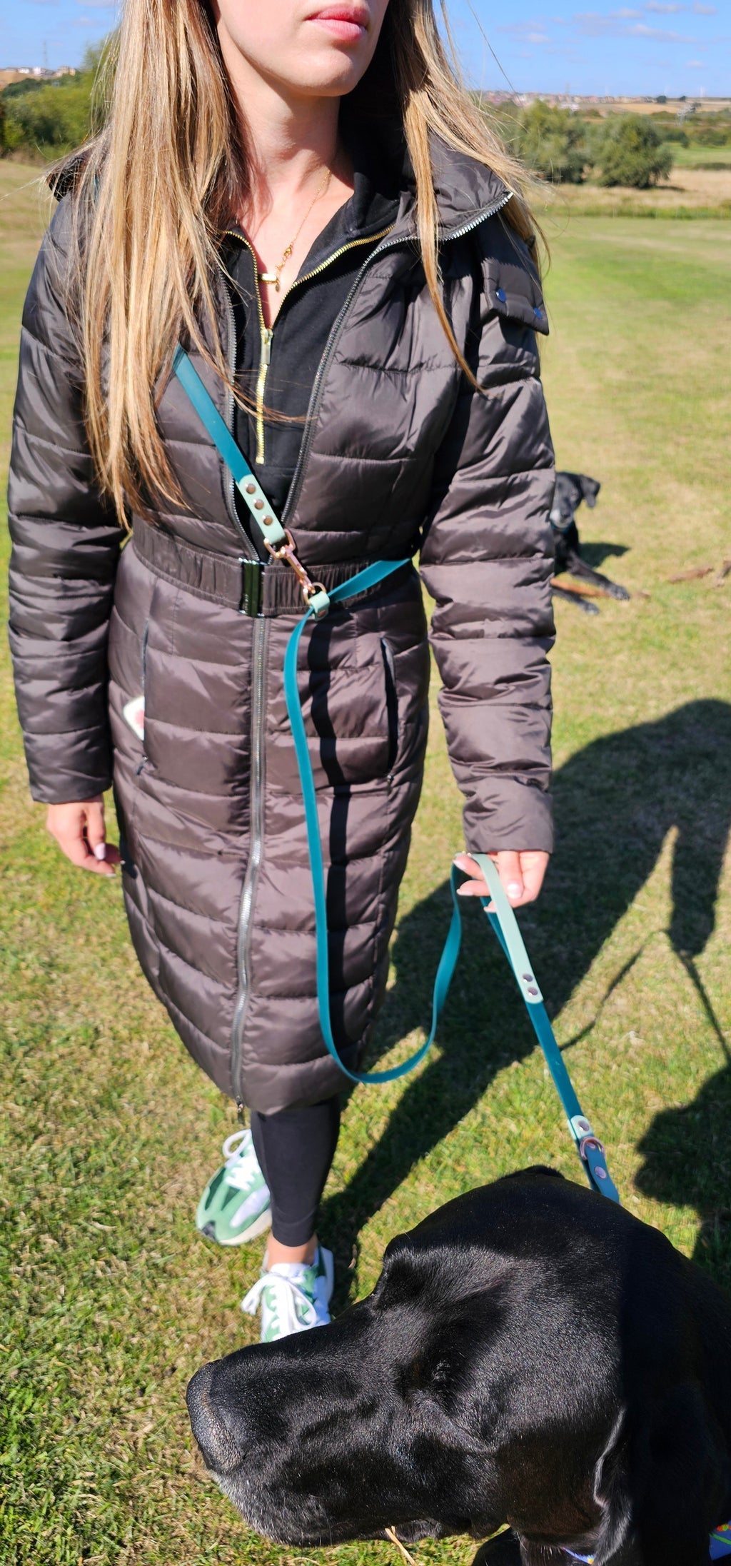 Burgundy Waterproof Hands-Free Dog Training Lead – 8ft
