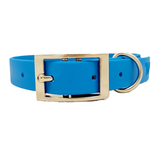 Blue Waterproof BioThane Dog Collar – XS to XXL