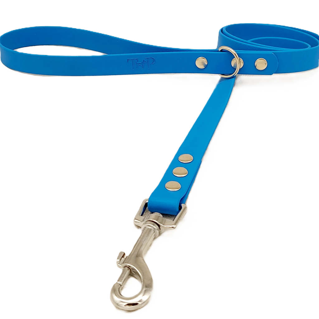 Blue Waterproof BioThane Dog Lead – 4ft & 5ft